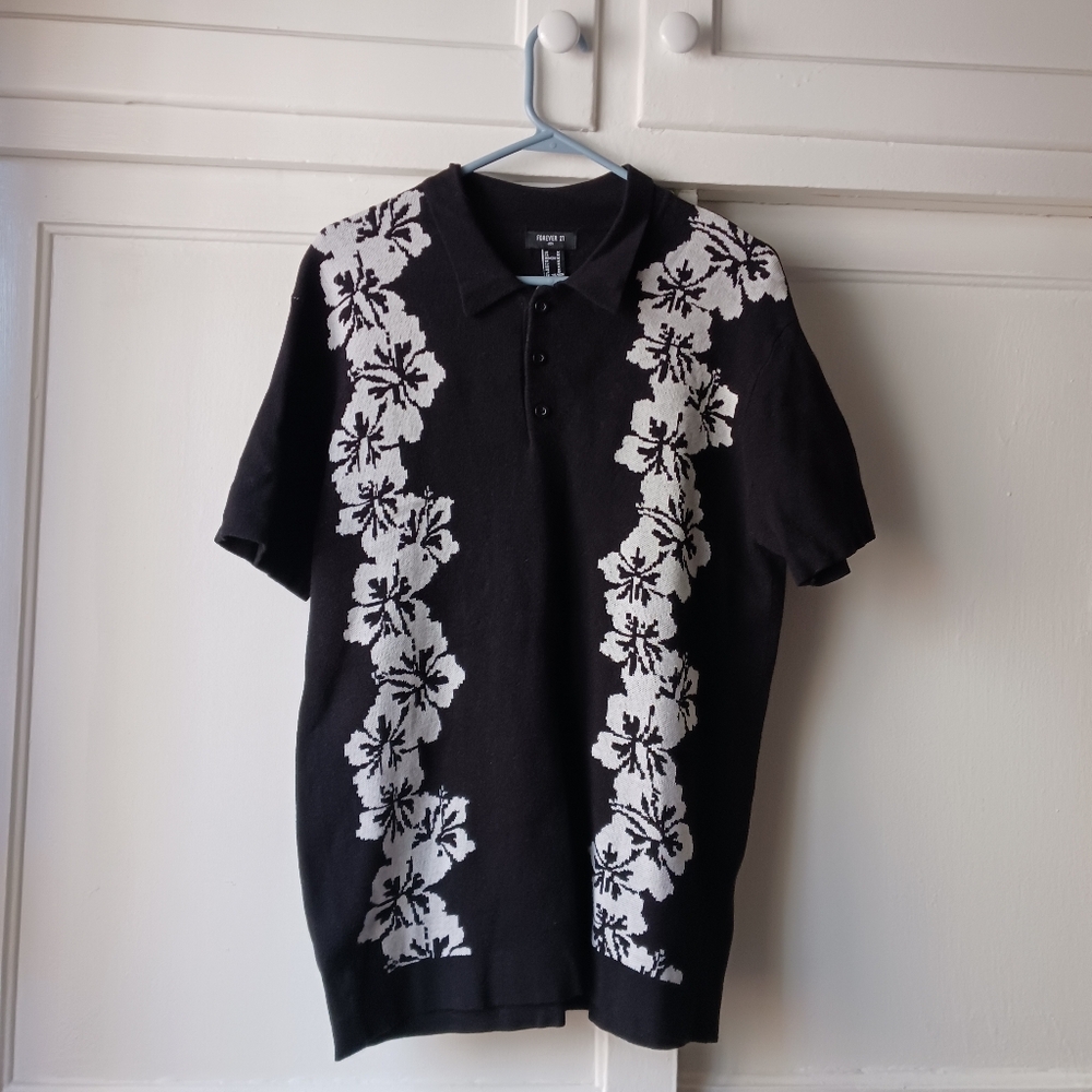 Flower Knit Polo